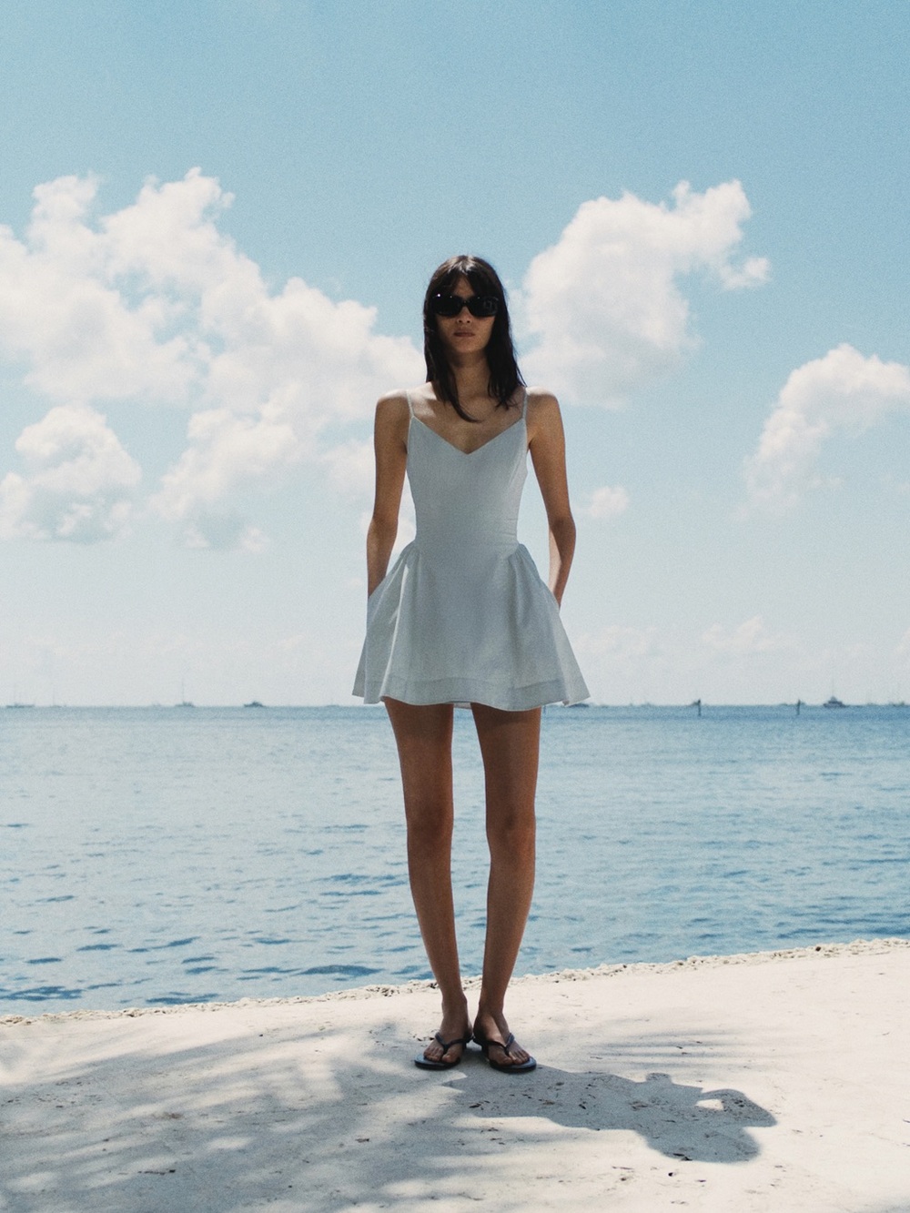 Aritzia Powder Blue Sleeveless Mini Dress
